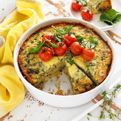 Quinoa, Spinach and Egg Bake